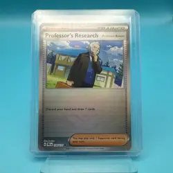 Pokemon Professor's Research 124/131 Prismatic Evolutions Poke Ball Reverse Holo - Image 1