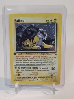 Pokemon TCG: Holo Rare Raikou 13/64 - 1st Edition - Neo Revelation Set - Image 1