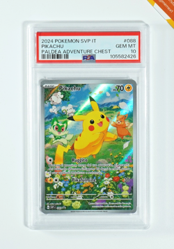 Pokemon PSA 10 Pikachu #088 SVP IT Paldea Adventure Chest Promo 2024 Italiano - Image 1