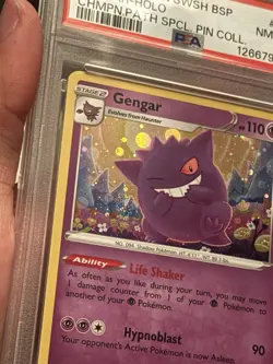 POKEMON CHAMPION'S PATH SPECIAL PIN COLL. GENGAR #SWSH052 PSA 8 NM #115278751 - Image 2