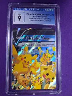 Pokemon CGC 9 Mint Holo Full Art Pikachu V-Union SWSH139 ( Top Left) - Image 1