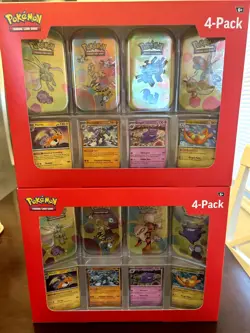 2x Sam’s Club Exclusive Pokemon 151 Mini Tins 4-Pack Collection Unopened Lot 2 - Image 1