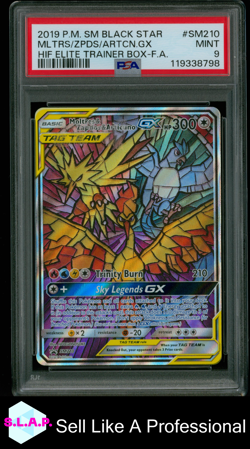 MLTRS/ZPDS/ARTCN.GX HIF ETB-F.A. POKEMON SM BLCK STR PRM 2019 SM210 PSA 9 - Image 1