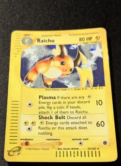 Pokemon EXPEDITION - #25/165 Raichu - ENG - Holo - Heavily Played - Image 3
