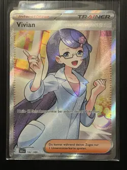 Pokemon Karte Vivian 162/086 Schwarze Blitze Full Art Holo Deutsch - Image 1