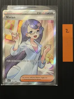 Pokemon Karte Vivian 162/086 Schwarze Blitze Full Art Holo Deutsch - Image 2