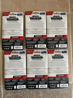 Lot of 6 Pokemon Scarlet & Violet:Temporal Forces Blister Booster Pack w/ Coin - Image 2