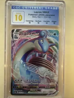 PERFECT 10 CGC Lapras Vmax Pokemon 2020 Shiny Star V 032 Japanese - Image 1