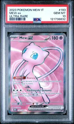 Pokemon PSA 10 Mew Ex #193 Full Art MEW IT Ultra Rare 2023 Italiano - Image 2
