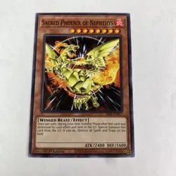 yugioh Sacred Phoenix Of Nephthys SR14-EN017 Fire Kings Structure Deck Common - Image 1