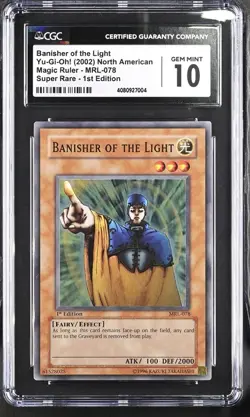 Yu-Gi-Oh! BANISHER OF THE LIGHT MRL-078 1st Ed. Super Rare PSA CGC 10 Gem Mint - Image 1
