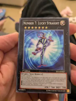 YUGIOh Number 7: Lucky Straight SP14-EN027 Common - Image 1