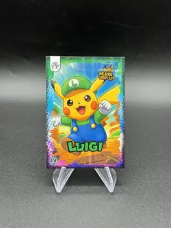 Luigi Holo Pikachu Cosplay Set 2025 Pokemon Chase Card 174 - Image 1