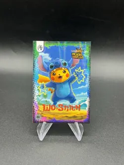 Lilo & Stitch Holo Pikachu Cosplay Set 2025 Pokemon Chase Card 198 - Image 1