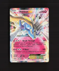 Xerneas EX XY149 Black Star Promo Holo Pokemon Card DMG - Image 1