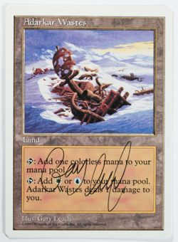 Adarkar Wastes Artist Proof 5th Edition SIGNED Gary Leach Magic Card MTG - Image 1