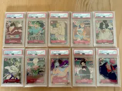 One Piece TCG 1st Anniversary Promo Card Set English Sequential PSA 10 - Image 1