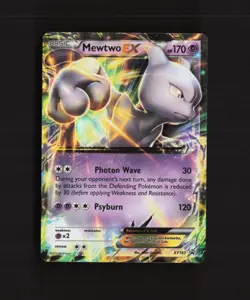 Mewtwo EX XY183 Black Star Promo Rare Holo Pokemon Card LP - Image 1
