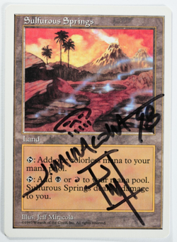 Sulfurous Springs Artist Proof Signed Jeff Miracola Magic Card 5th Edition MTG - Image 1
