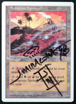 Sulfurous Springs Artist Proof Signed Jeff Miracola Magic Card 5th Edition MTG - Image 2