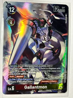 Digimon World Convergence Card Gallantmon Promo P-186 P 2 - Image 1