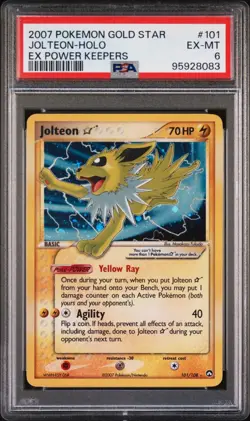 PSA 6 - JOLTEON GOLD STAR 101/108 EX POWER KEEPERS - Pokemon Card - - Image 1