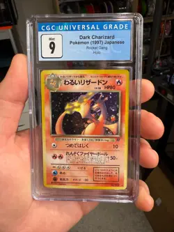 CGC 9 MINT Dark Charizard Japanese Team Rocket Gang 6 Holo Pokemon Card - Image 1