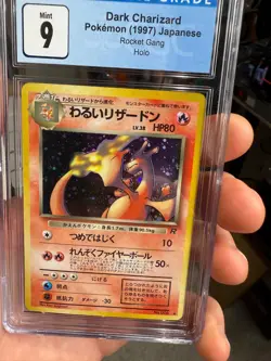 CGC 9 MINT Dark Charizard Japanese Team Rocket Gang 6 Holo Pokemon Card - Image 3
