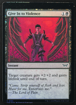 Give into Violence MISPRINT Error Duskmourn Magic Card MTG - Image 1