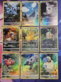 Pokemon Pikachu Galarian Gallery God Pack Crown Zenith GG30/GG70 9-Card Lot NM/M - Image 1