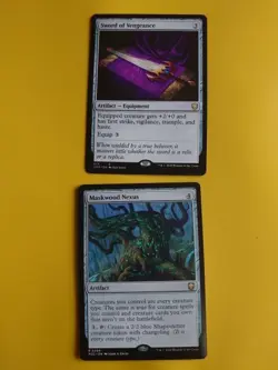 Maskwood NExus & Sword of Vengeance. 2 artifact MTG Card. - Image 1