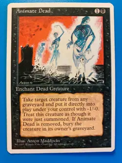 MTG 1x Animate Dead Core Set 4th Edition OLD SCHOOL Magic the Gathering x1 NM - Image 1