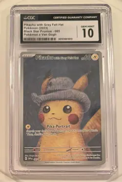 2023 Pokemon Black Star SV Promo 085 Van Gogh Pikachu With Grey Felt Hat CGC 9.5 - Image 1