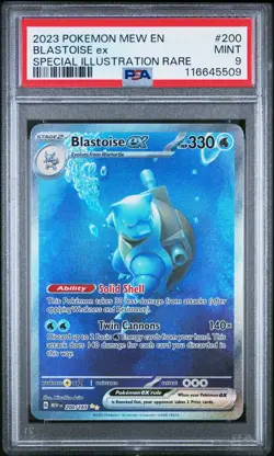 Pokemon PSA 9 Blastoise Ex #200 MEW EN Special Illustration Rare 2023 English - Image 2