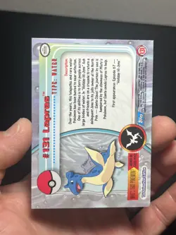 2000 Topps Pokemon TV Animation Series 3 #131 Lapras Holo Foil - Image 3