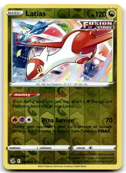 Latias 193/264 SWSH08: Fusion Strike Rare Reverse Holo Pokemon TCG LP - Image 1