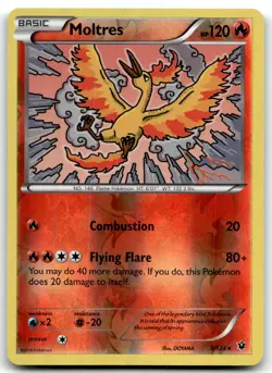 Moltres 9/124 XY - Fates Collide Rare Reverse Holo Pokemon TCG LP - Image 1