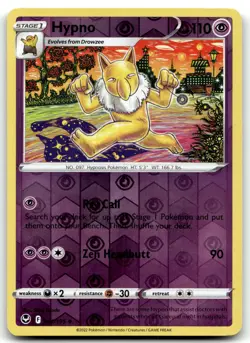 Hypno 061/195 SWSH12: Silver Tempest Uncommon Reverse Holo Pokemon TCG LP - Image 1