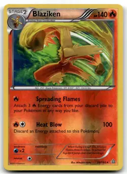 Blaziken 28/160 XY - Primal Clash Holo Rare Reverse Holo Pokemon TCG NM - Image 1