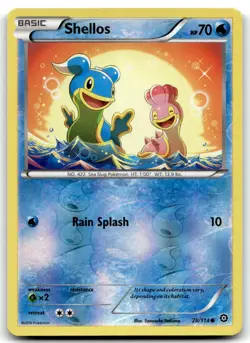 Shellos 28/114 XY - Steam Siege Common Reverse Holo Pokemon TCG LP - Image 1