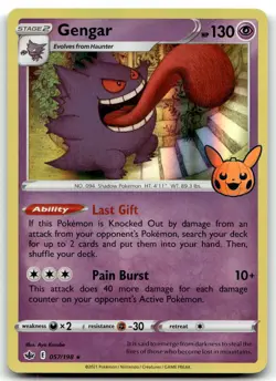Gengar (2021) 057/198 Trick or Trade Promo Holo Pokemon NM - Image 1