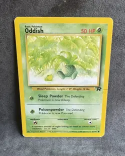 Oddish 63/82 Team Rocket Regular Pokemon TCG Heavily Played Marked - Image 1