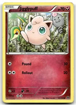 Jigglypuff 65/124 XY - Fates Collide Common Normal Pokemon TCG HP - Image 1