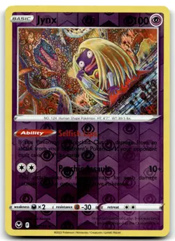Jynx 062/195 SWSH12: Silver Tempest Uncommon Reverse Holo Pokemon TCG NM - Image 1
