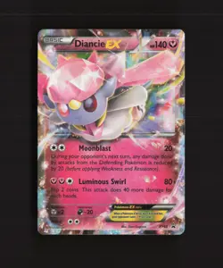 Diancie EX XY43 Black Star Promo Holo Pokemon Card DMG - Image 1