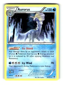 Pokemon XY Furious Fists Aurorus 26/111 LP - Image 1