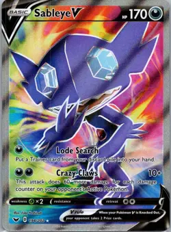 Pokemon TCG Sableye V 194/202 Sword & Shield NM - Image 1