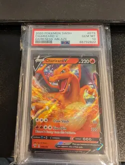 2020 Pokemon Darkness Ablaze Charizard V 019/189 Psa 10 - Image 1