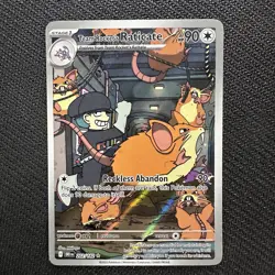 Pokemon TCG Team Rockets Raticate 202/182 Illustration Rare Near Mint - Image 1