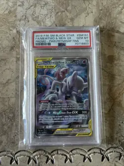 Pokemon TCG Mewtwo & Mew GX Tag Team Black Star Promo #SM191 PSA 10 - Image 1